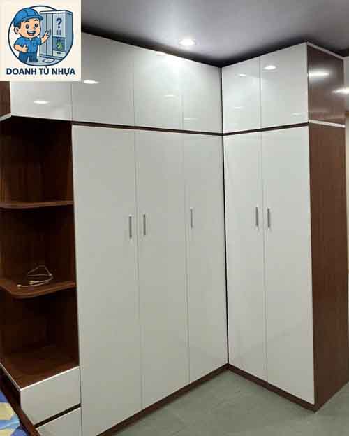 Cách thiết kế và bài trí tủ nhựa chữ L trong phòng ngủ