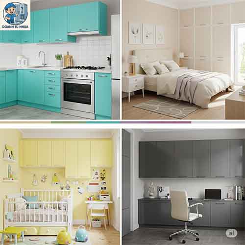 Ứng Dụng Màu Sắc Tủ Nhựa Trong Từng Không Gian