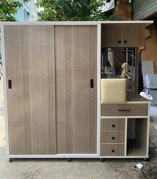tủ nhựa 4 cánh có gương
