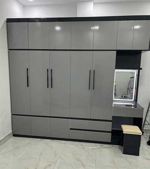 tủ nhựa 5 cánh có gương