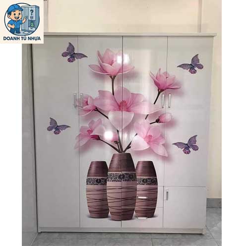 tủ nhựa quần áo 3D 4 cánh