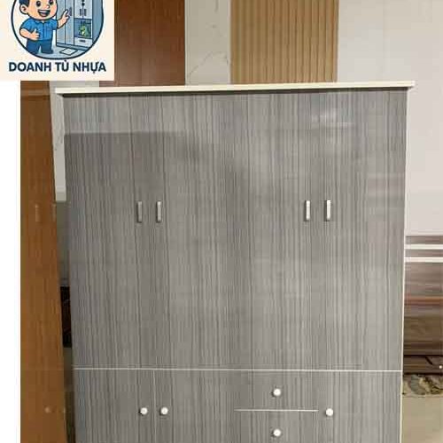 tủ nhựa quần áo giả gỗ 4 cánh - 5 cánh