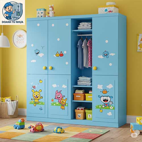 tủ nhựa quần áo trẻ em 4 cánh