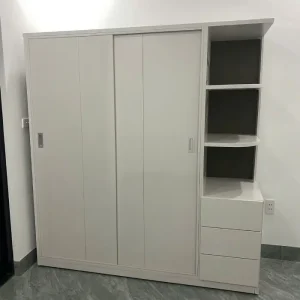 Tủ nhựa quần áo Zukoplast 3 cánh lùa 1 kệ thấp HĐ-TAZ04
