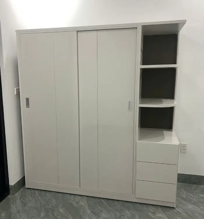 Tủ nhựa quần áo Zukoplast 3 cánh lùa 1 kệ thấp HĐ-TAZ04