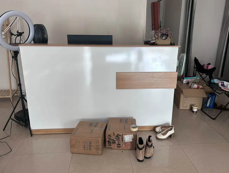 Quầy lễ tân shop quần áo nhựa Ecoplast HĐ-QLT08