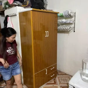 Tủ nhựa quần áo 2 cánh 3 ngăn kéo nhựa Đài Loan Chin Huei tiêu chuẩn HĐ–TA09