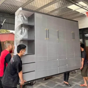 Tủ nhựa quần áo 5 cánh 1 kệ thấp nhựa Đài Loan Chin Huei hiện đại HĐ–TA74