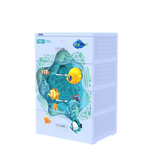 Tủ nhựa Tabi S 4 Tầng Đại Dương Xanh