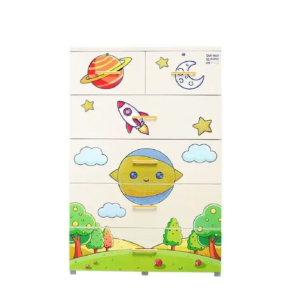 Tủ nhựa quần áo Qui Phúc DELI MAX 5 tầng