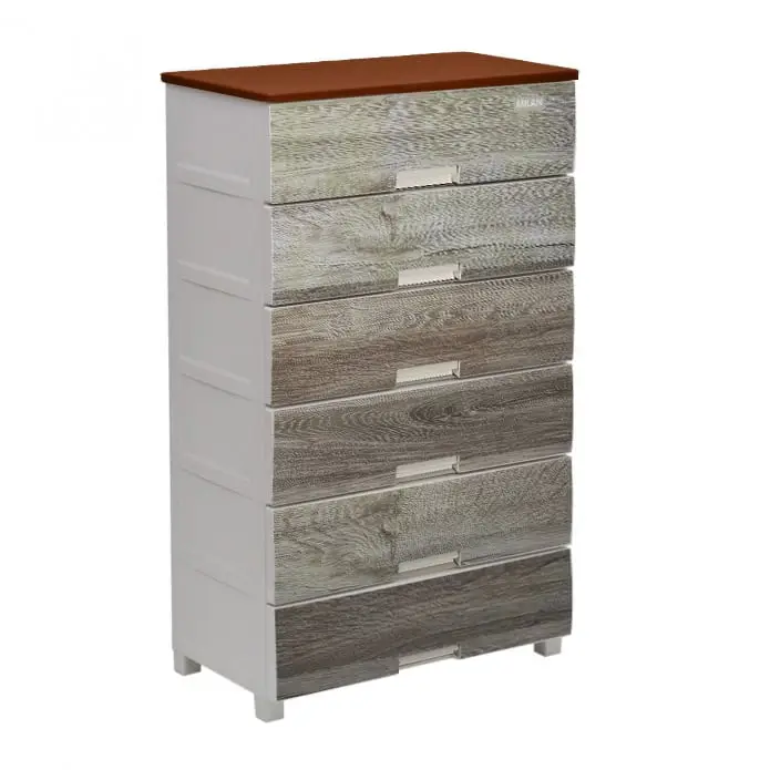 Tủ nhựa quần áo Song Long Milan 6 tầng nhiều màu sắc