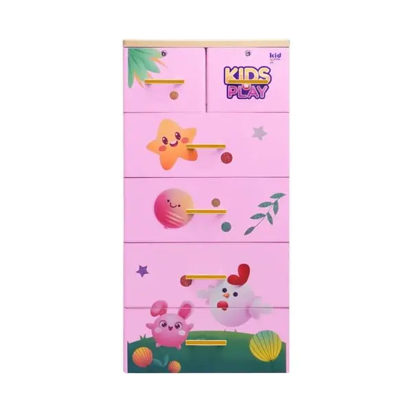 Tủ nhựa trẻ em Qui Phúc KID 5 tầng nhiều màu sắc đẹp