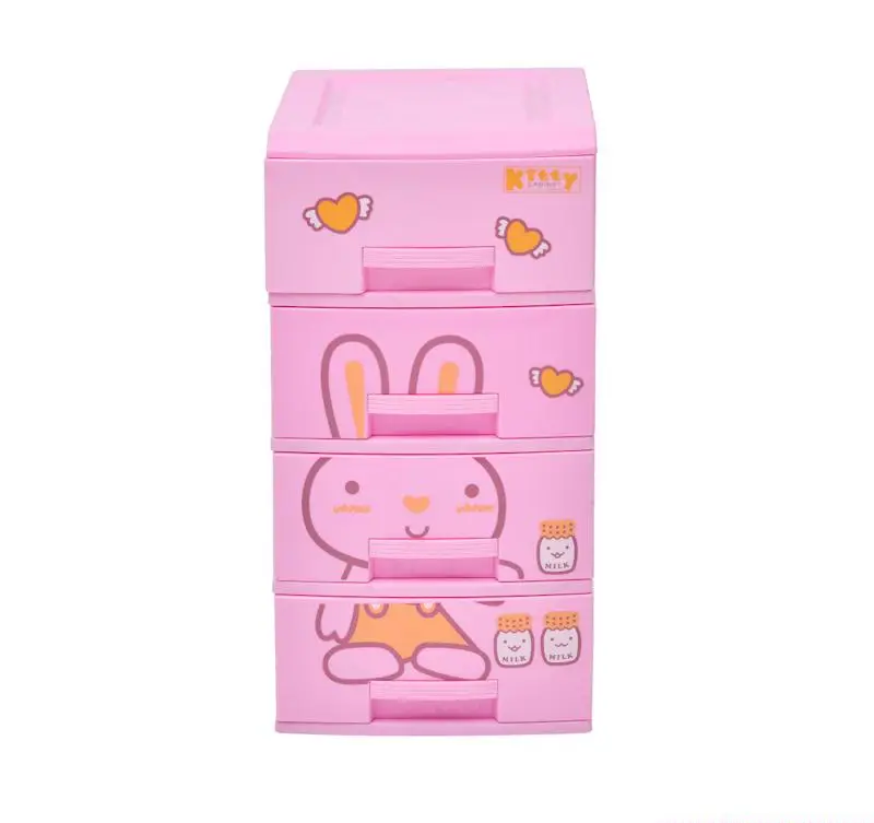 Tủ nhựa trẻ em Song Long Kitty 4 tầng nhiều màu sắc hồng