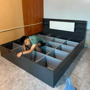 Giường ngủ phòng cưới đẹp đơn giản nhựa Ecoplast HĐ-GEC14