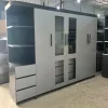 Tủ nhựa quần áo 5 cánh 1 kệ kết hợp kính cường lực Chin Huei 2.0 plus HĐ–TA64