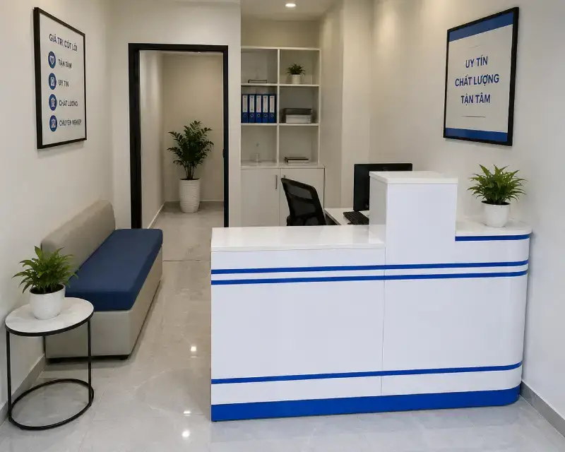 Quầy lễ tân nhỏ gọn nhựa Đài Loan HĐ-QLT03