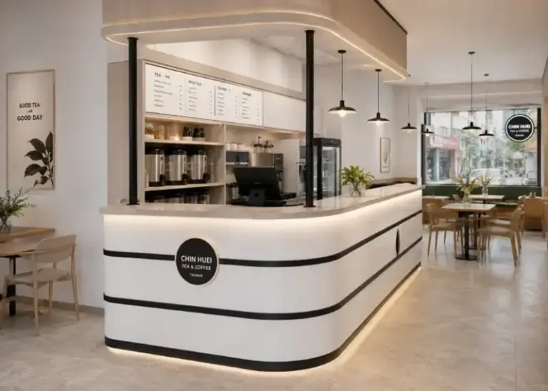 Quầy lễ tân quán cafe nhựa Ecoplast HĐ-QLT11