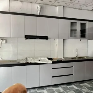 Tủ bếp nhựa Ecoplast cánh lật hiện đại HĐ-TBE12