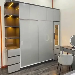 Tủ nhựa quần áo Vincoplast 5 cánh lùa 1 kệ kịch trần có LED HĐ-TAV02