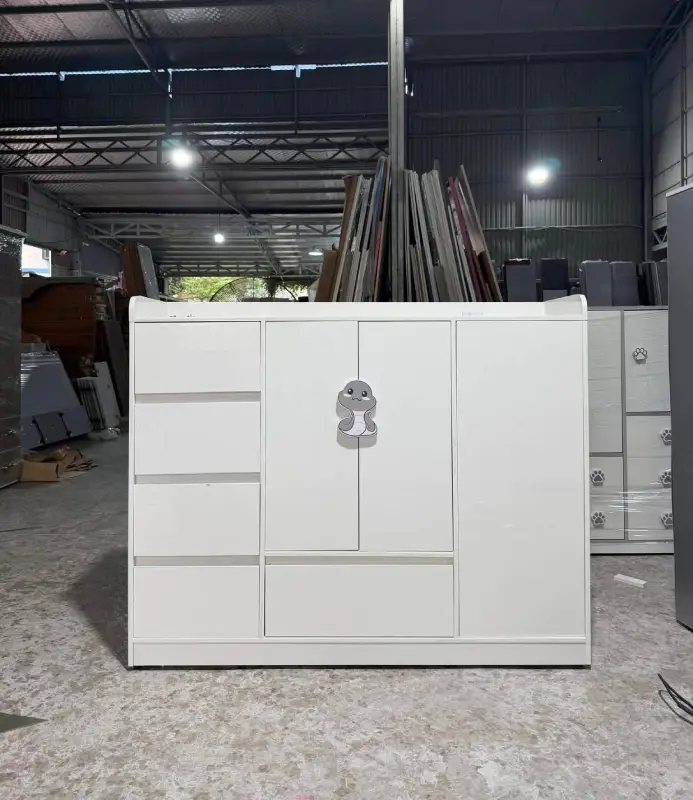 Tủ quần áo nhựa Đài Loan cho bé 3 cánh 4 ngăn HĐ-TE06