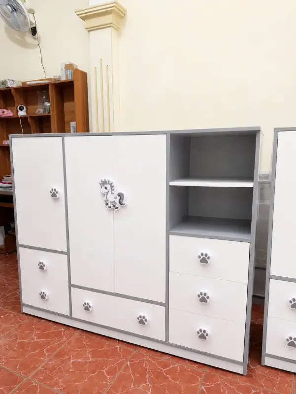 Tủ quần áo trẻ em nhựa Zukoplast 3 cánh nhiều ngăn HĐ-TEZ07