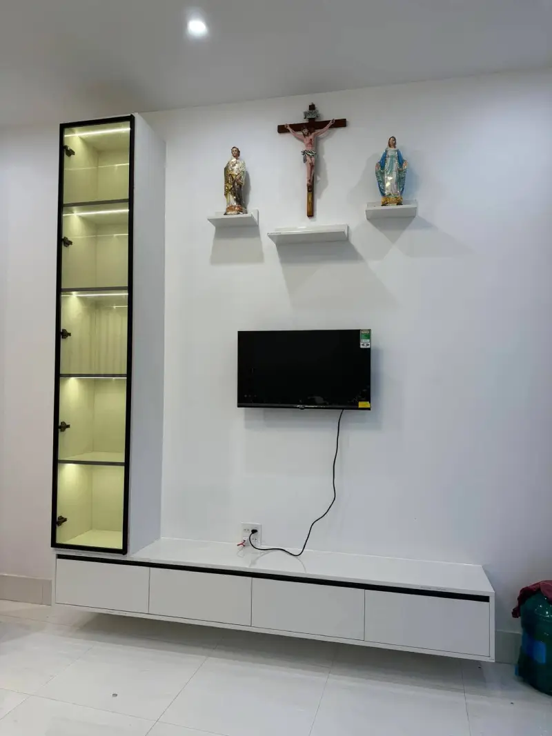 Cách chọn màu và bố trí kệ tivi nhựa Ecoplast phòng khách