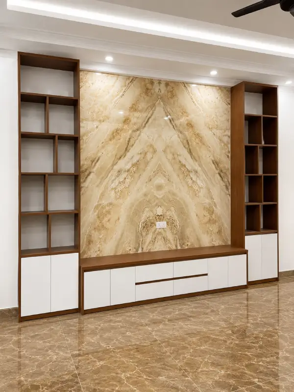 Xưởng đóng kệ tivi nhựa Ecoplast theo yêu cầu tại Hà Nội