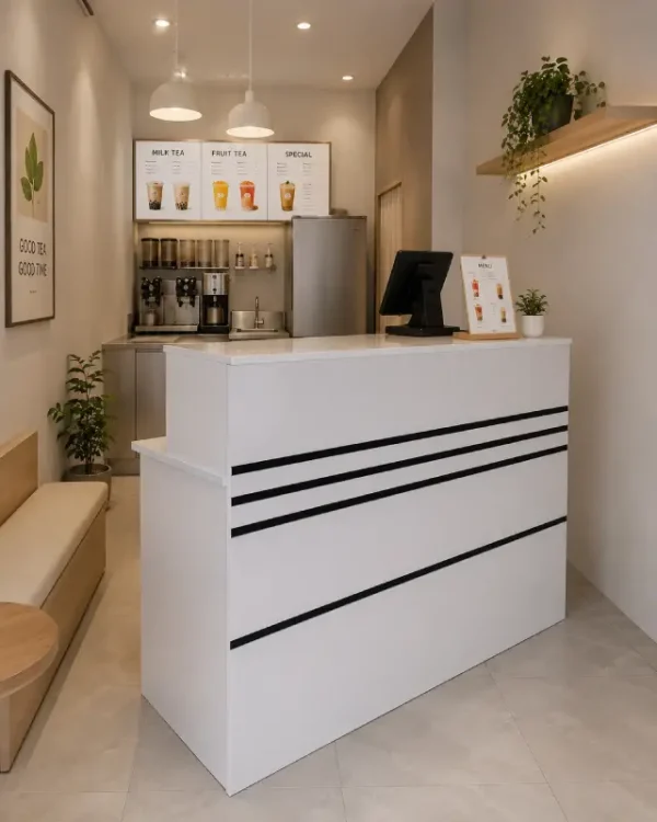 Các mẫu quầy pha chế cafe/trà sữa mini bằng nhựa