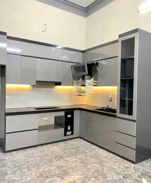 Top Mẫu Tủ Bếp Nhựa Ecoplast Chữ L Đẹp, Hiện Đại & Tiện Dụng