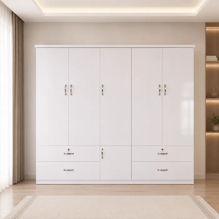 Đối tượng & diện tích phòng hợp với tủ quần áo nhựa Đài Loan 5 cánh