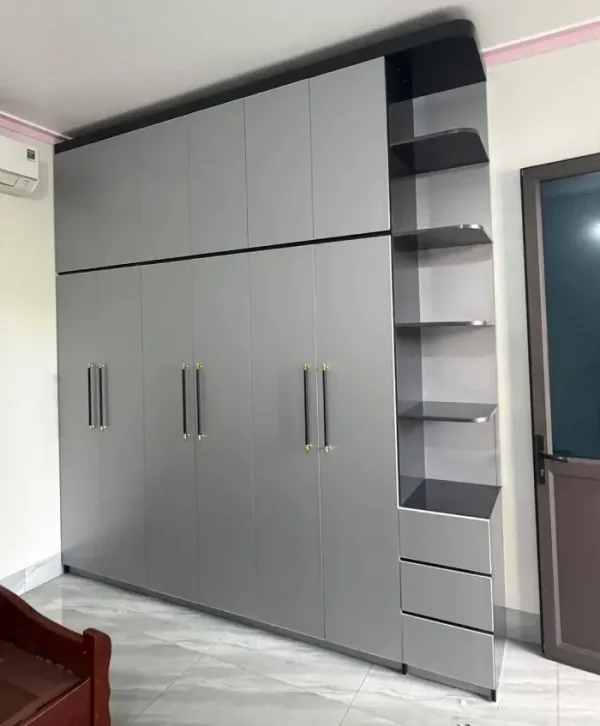 Các mẫu tủ quần áo nhựa Zukoplast màu xám ghi hiện đại