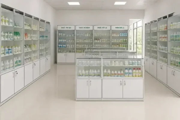 Tiêu chuẩn của tủ thuốc nhựa cho thuốc thú y & bảo vệ thực vật