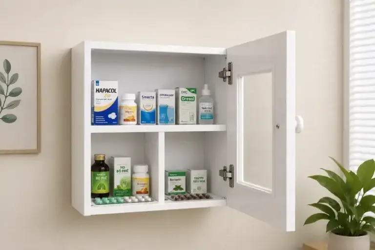 Các kiểu dáng & kích thước tủ thuốc nhựa