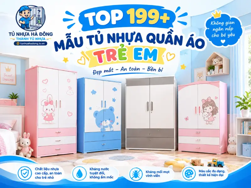 Tủ nhựa quần áo trẻ em