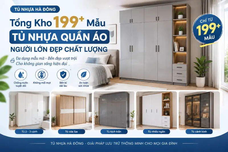 Tủ nhựa quần áo người lớn