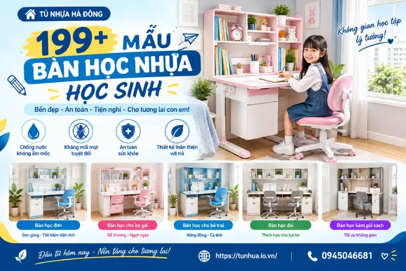 Bàn học nhựa