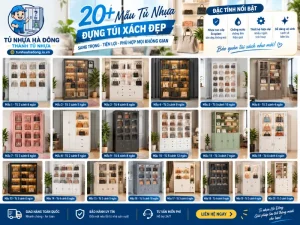 Tủ đựng túi xách & Nước hoa bằng nhựa