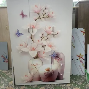 Tủ quần áo 3 cánh in 3D nhựa Đài Loan nhiều họa tiết HĐ-T3D02