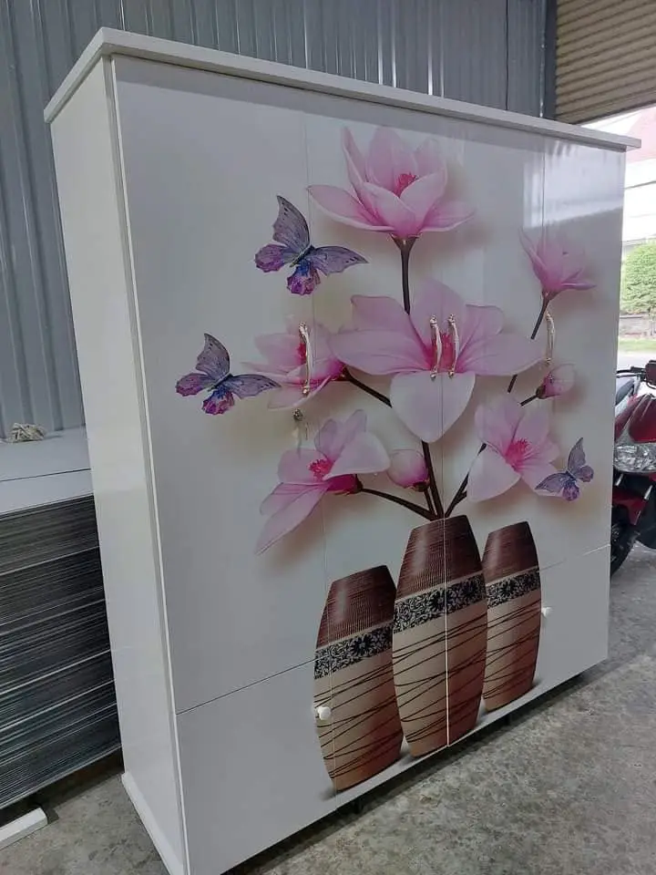 Tủ quần áo 4 cánh 3 buồng in 3D nhựa Đài Loan HĐ-T3D03