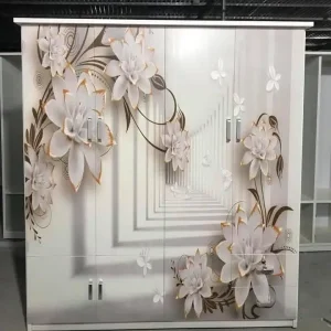 Tủ quần áo 4 cánh in 3D nhựa Đài Loan HĐ-T3D01