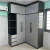 Tủ quần áo chữ L 2 x 2 cánh 1 kệ kịch trần nhựa Đài Loan HĐ-TAL02