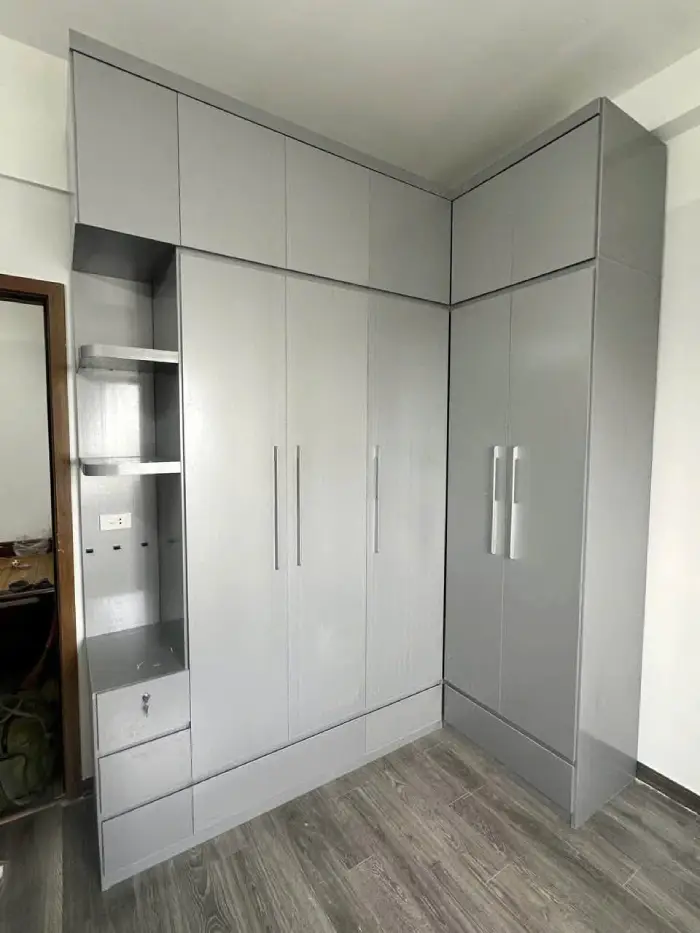 Tủ quần áo chữ L 2 x 3 cánh 1 kệ nhựa Chin Huei 2.0 plus HĐ-TAL05