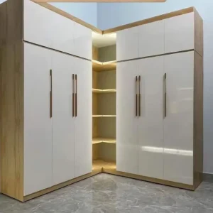 Tủ quần áo chữ L 3 x 3 cánh kịch trần nhựa Đài Loan HĐ-TAL06